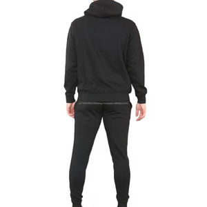 Conjunto de Pantalones Deportivos Personalizados para Hombre, 100% Algodón, Sudadera con Capucha y Pantalones Acampanados, Diseño Liso para Invierno - Product Image 3