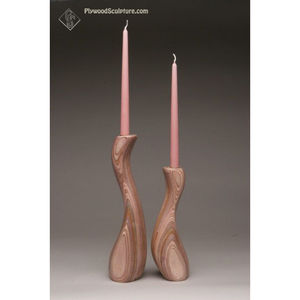 Juego de 4 portavelas de madera de diseño moderno, portavelas de madera decorativo para el hogar, portavelas de madera de Calidad exclusiva - Product Image 3