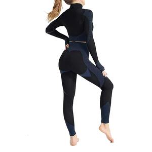 Services OEM les plus vendus dernière conception personnalisée couleur taille femmes ensemble de yoga vente chaude spandex polyester fait ensemble de yoga - Product Image 5