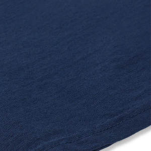 Azul marino para hombre 100% algodón sin etiqueta cuello redondo Camiseta transpirable - Product Image 4