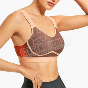 Sujetador deportivo personalizable Active Wear para mujer Tallas grandes Transpirable Spandex Poliéster Hecho en Pakistán - Product Image 4