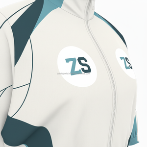 220GSM Lightweight Polyester Windbreaker Set Stylish Blue <b>White</b> Panel Design Custom Logo Heat Transfer And Embroidery plus size - Product Image 6