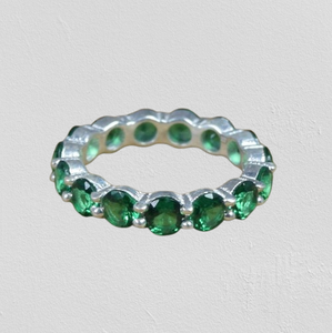 Joyería de Esmeralda de Plata de Ley 925, anillo giratorio hecho a mano, piedra preciosa Natural mejor calidad de la India, anillo estampado sólido 925, joyería - Product Image 1