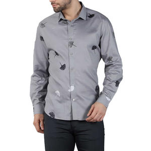 เสื้อเชิ้ตลำลองแฟชั่นผู้ชายแขนยาวผ้าคอตตอนแห้งเร็วน้ำหนักเบาดีไซน์ทันสมัย100% เป็นมิตรกับสิ่งแวดล้อม - Product Image 1