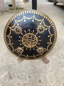 Escudo de batalla de latón medieval, Caballero de metal, artículo decorativo, diseñador decorativo negro, escudo redondo hecho a mano - Product Image 5