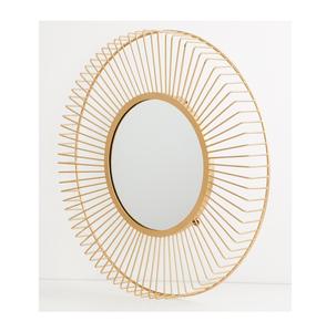 Nouveau miroir mural en métal au prix de gros Nouveau miroir mural en fil métallique en plaqué or Dernier miroir mural pour la décoration de la maison - Product Image 1