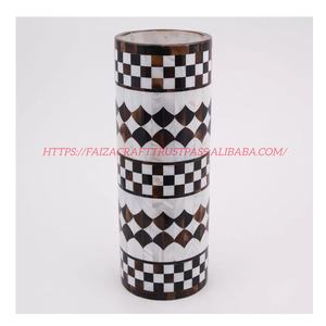 Jarrón de decoración de mesa de flores de hierro con incrustaciones de hueso de 4 piezas hecho a mano, diferentes tamaños para bodas al aire libre, jarrones de Metal de estilo costero - Product Image 3