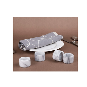 Marble Napkin Ring Holder Table Decor Luxury Natural Marble <b>Tissue</b> Holder for <b>Wedding</b> Hotel with Sale - Product Image 1