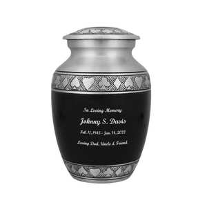 Suit of Cards Black Medium Urn New Design Metal <b>Keepsake</b> Urns male female large <b>ashes</b> men adult cremation metal funeral urns - Product Image 6