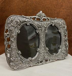 Nouvel arrivage cadre photo décoratif plaqué argent, longue durée, fait à la main, 7 pouces pour deux Photos, logo de marque, cadre photo - Product Image 6