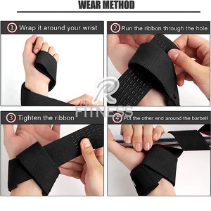 Sangles de poignet personnalisées pour haltérophilie, sangles de soulevé de terre en coton légères et antidérapantes pour musculation et powerlifting - Product Image 5