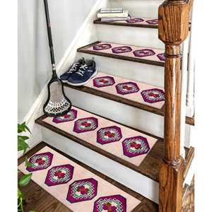 Tapis imprimé géométrique, fait main, lavable, antidérapant, intérieur, moderne, tapis d'appoint - Product Image 5