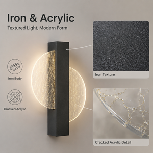 Applique murale LED moderne en acrylique pour intérieur, corps en fer, décorative pour salon, 4 à 7W, 3000K 4500K 6000K, 18 cm 25 cm - Product Image 3