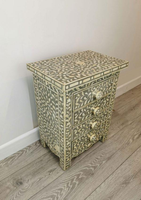 Table console antique pour salon, table en incrustation d'os avec incrustation de nacre, travail de grossiste indien