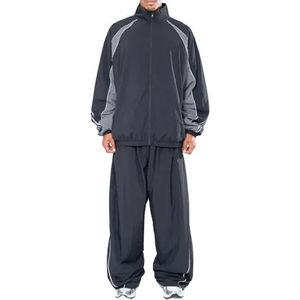 Men Oversized Windbreaker Tracksuits With Side Strips Water Proof <b>Zip</b> Nylon Unique Style Baggy Lightweight Tracksuit Cheap Price - Product Image 1