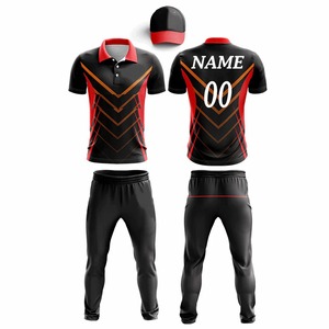 Uniformes de cricket en polyester 100% fabriqués sur mesure, ensembles de noms et de numéros d'équipe sportive imprimés par sublimation - Product Image 4