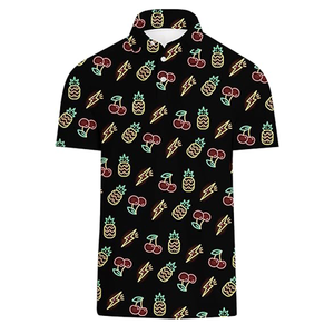 เสื้อโปโลผู้ชายสไตล์วินเทจขนาดใหญ่พิเศษผ้าถักระบายอากาศได้พร้อมเทคนิคการพิมพ์แขนสั้น - Product Image 1