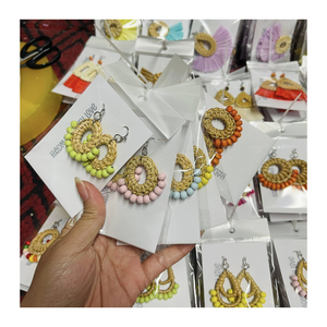 Pendientes de ratán de estilo vintage hechos a mano Ocasión navideña de moda Ventas al por mayor de Vietnam-Caryln 0084935825297 - Product Image 5