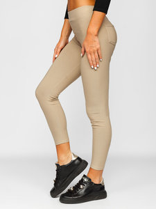 Customized High Waist Gym <b>Leggings</b> for Women Comfortable Polyester Spandex <b>Knitted</b> Fabric Breathable Stretchy Sexy Seamed - Product Image 3