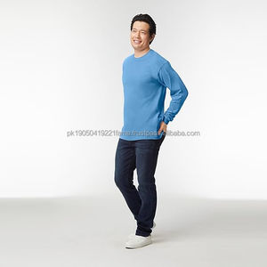 Camisetas Formales de Punto Sólido de Poliéster/Algodón al por Mayor, Camiseta Unisex con Estampado, Cuello Alto, Personalizable - Product Image 4