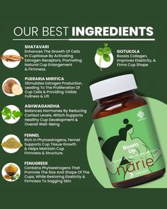 Capsules with Shatavari Fenugreek Gotu Kola for Lifted Firm Shape, Hormone Balance, & Natural Growth - Product Image 2