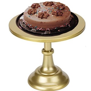 Hand Engraved Decorative Rounded Shape Folding <b>Crystal</b> Beaded 3 Tier Metal Cake Platter <b>Stand</b> In Golden Finish For Home And Used - Product Image 2