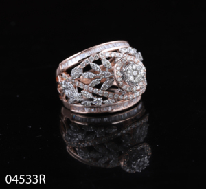 D'VINS JEWELS 14k Solid Rose Gold Spiral Designer Engagement <b>Ring</b> Brilliant Cut <b>Diamond</b> for Certified Trendy Valentine's Day - Product Image 2
