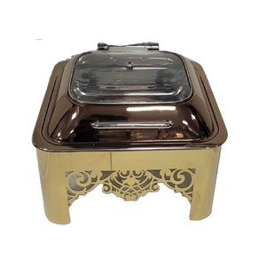 จานอุ่นอาหารสำหรับใช้อุ่นอาหารสำหรับงานเลี้ยงในงานแต่งงานอุปกรณ์สำหรับงานเลี้ยงในโรงแรมหรูหราใช้อุ่นอาหารบุฟเฟ่ต์รูปทรงหรูหรา - Product Image 5