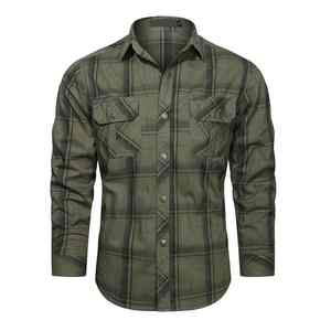 Chemises en flanelle pour hommes, manches longues, 100 % coton, design personnalisé de qualité supérieure, séchage rapide, nouvelle mode. - Product Image 1