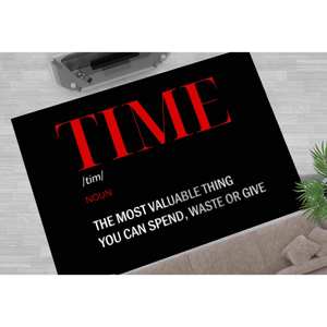 Tapis imprimé Motivation : Design personnalisé en chenille pour couloir, salon, tapis en velours - Product Image 3