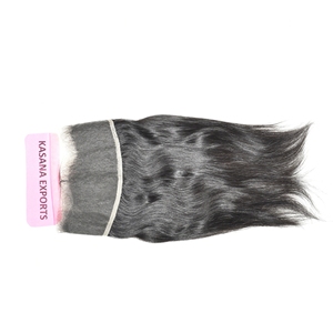 Frontal HD 13*4 máquina alineada con cutícula trama doble onda profunda Virgen Color natural 100% Extensiones de cabello humano virgen vietnamita - Product Image 3