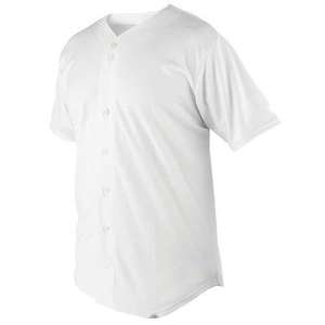Maillot de baseball personnalisé 100% polyester en maille respirant à séchage rapide résistant à l'usure maillot de baseball à col en V et à manches courtes avec patte de boutonnage - Product Image 2