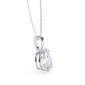 สร้อยคอประดับเพชรสีขาวกุหลาบเหลืองทองทองคลาสสิกจี้เพชร VVS สำหรับงานปาร์ตี้จี้ดีและเสน่ห์ - Product Image 4