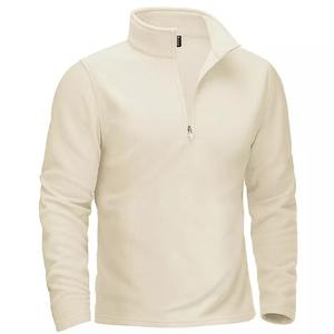 Classic <b>Mens</b> Half <b>Zip</b> top <b>Fleece</b> Sweatshirt 410 GSM Heavy Cotton Soft Interior OEM & ODM Embroidery Factory Direct Supply - Product Image 1