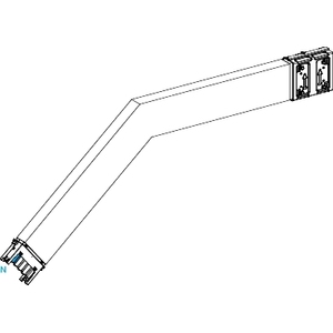 Para SCHNEIDER Electric KSA250DLF43B CANALIS - Codo descendente con ángulo especial 25 segmentos a B M-TO-M Conductos y Accesorios - Product Image 1
