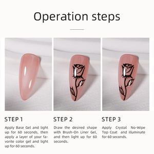 R S Nail Wholesale - Pincel para Decoración de Uñas, Gel Blanco y Negro, Colores Clásicos, Diseño de Pintura para Uñas <span class=keywords><strong>con</strong></span> Pincel Fino, <span class=keywords><strong>Manicura</strong></span> <span class=keywords><strong>Francesa</strong></span> DIY - Product Image 6