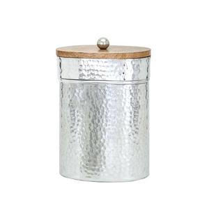 Recipiente de café blanco metálico con tapa dorada Caja de almacenamiento hecha a mano de alta calidad Venta caliente al por mayor Nuevo bote de metal elegante - Product Image 6