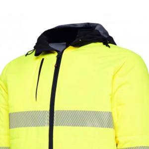 Chaqueta de Invierno Reflectante de Alta Visibilidad Unisex, Fabricada Profesionalmente, con Cuello Alto, Personalizable, Impermeable, de Pana, con Protección Frontal y Transpirable - Product Image 4