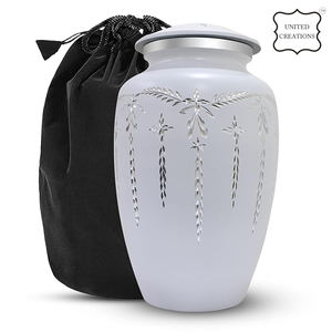 Urna de cremación para adultos de latón macizo estándar clásico, suministros funerarios para cenizas humanas, diseño elegante - Product Image 4