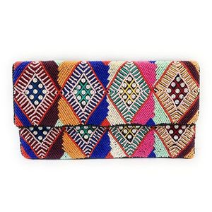 Sacs à main à rabat perlé chic de créateur de mode pour femmes et filles travail lourd broderie des deux côtés de haute qualité pour l'Inde - Product Image 3