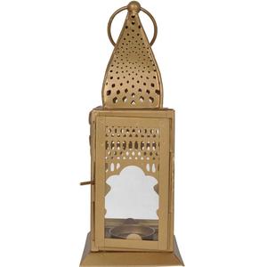 Farol de Vela de Metal de Estilo Marroquí Hecho a Mano en India, Duradero, para Decoración del Hogar en Ramadán, Iluminación Festiva Cálida, Ambiente Interior Diario - Product Image 1