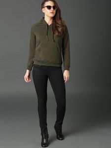 Sudadera con Capucha de Forro Polar Verde Oscuro para Mujer, Suave y Cálida, con Bolsillo Tipo Canguro en la Parte Delantera, Opción Personalizada, Transpirable, Cómoda y Casual - Product Image 4