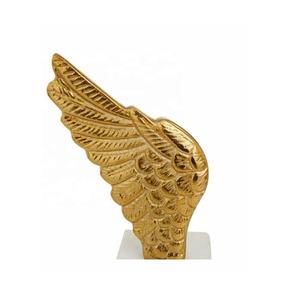 Sujetalibros de alas de aluminio dorado de alta calidad con estantería de exhibición de Base de mármol para oficina y decoración del hogar sujetalibros de escaparate ingeniosos - Product Image 2