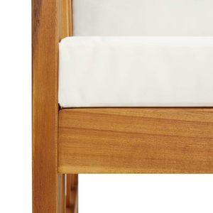 Miranda Modern <b>Rustic</b> Solid Teak Wood Garden <b>Chair</b> Waterproof Cushion Natural Finish for <b>Dining</b> Beach Villa Garden for Outdoor - Product Image 5