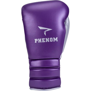 ถุงมือชกมวย Phenom Boxing สีม่วงเมทัลลิก/เงิน แบบผูกเชือก ดีไซน์ใหม่ รับสกรีนโลโก้ ถุงมือชกมวยพิเศษสำหรับการฝึกซ้อม - Product Image 5