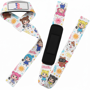 Bodybuilder Anime Neoprene điện dây đeo cổ tay kéo lên cử tạ nặng đàn hồi in điện nâng dây đeo - Product Image 1