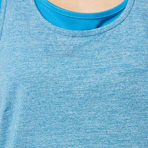 เสื้อกล้ามผู้หญิงแขนกุดสีพื้นระบายอากาศได้ดีทนทานเสื้อกล้ามใส่ไปยิมฤดูร้อน - Product Image 6