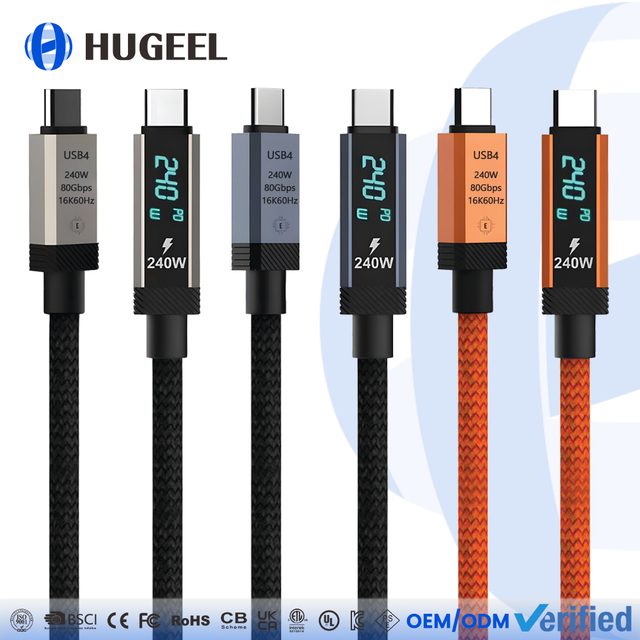 240W Type C Cable 80Gbps 8K 16K 60Hz Fast Transfer 4K Video Data Cables With USB4.0 Gen3 Digital Display for Laptop Phone Kit