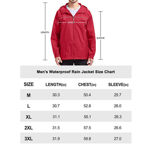 2025 veste de pluie personnalisée pour hommes vente chaude avec le meilleur prix tailles et couleurs de logo personnalisé disponibles en gros - Product Image 6