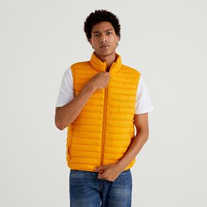 2025 logotipo personalizado impermeable brillante burbuja chaleco para hombre invierno sin mangas Puffer chaqueta transpirable brillante prendas de vestir exteriores Puffer chaleco - Product Image 4